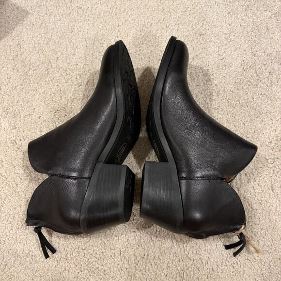 New Sofft Womens Angelica Black Leather Ankle Boots Sz 9 EU 40 Wet Weather Proof - Picture 6 of 11